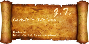 Gerhát Tímea névjegykártya